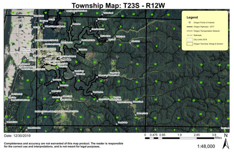 Lakeside T23S R12W Township Map Preview 1
