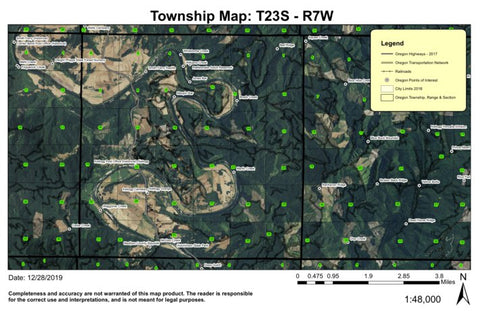 Kellogg T23S R7W Township Map Preview 1