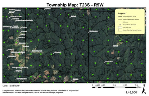 Soup Creek T23S R9W Township Map Preview 1