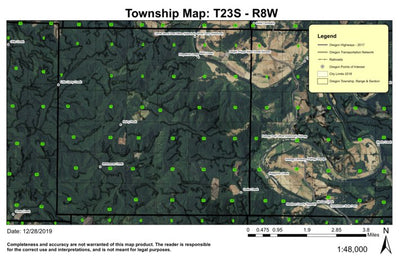Phipps Forest Nursery T23S R8W Township Map Preview 1