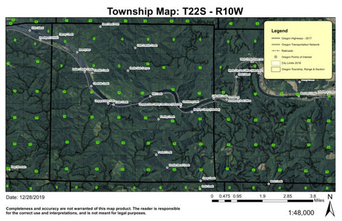 Brandy Bar T22S R10W Township Map Preview 1