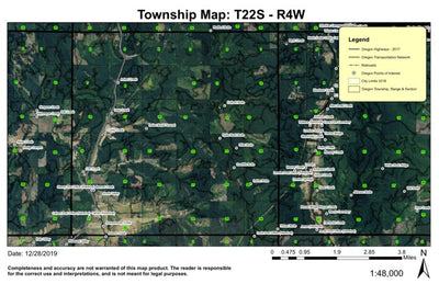 Scotts Valley T22S R4W Township Map Preview 1
