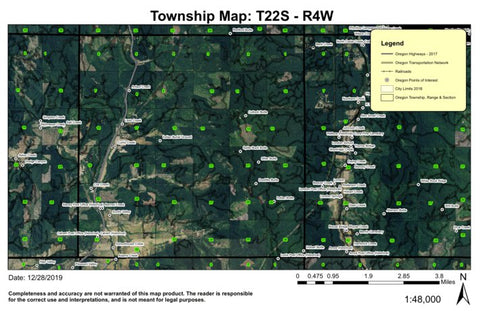 Scotts Valley T22S R4W Township Map Preview 1
