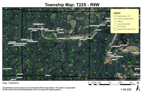 Scottsburg T22S R9W Township Map Preview 1