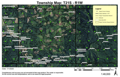 Wildwood T21S R13W Township Map Preview 1