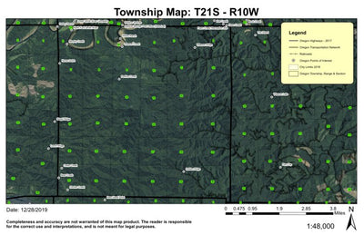 Wasson Creek T21S R10W Township Map Preview 1