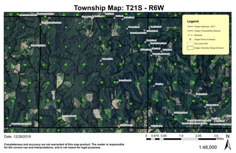 Big Tom Folley T21S R6W Township Map Preview 1