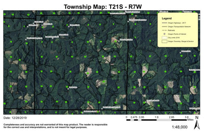 Saddle Butte T21S R7W Township Map Preview 1