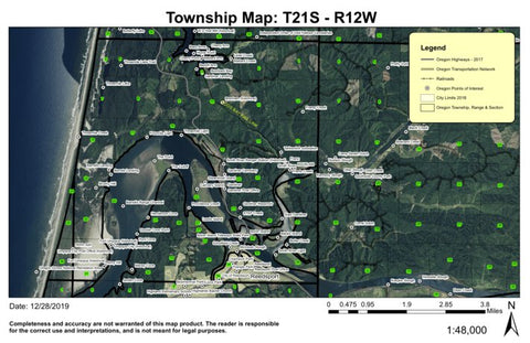 Reedsport T21S R12W Township Map Preview 1