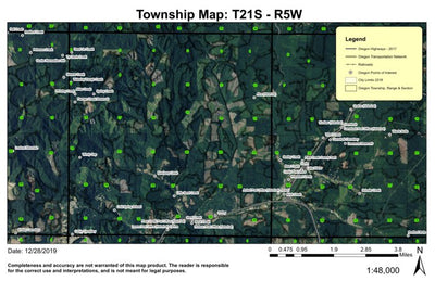 Sand Creek T21S R5W Township Map Preview 1