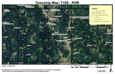 Territorial T19S R5W Township Map Preview 1