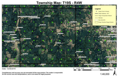 Round Mountain T19S R4W Township Map Preview 1