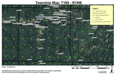Mapleton T18S R10W Township Map Preview 1