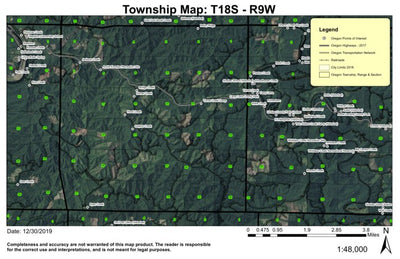 Knowles Creek T18S R9W Township Map Preview 1