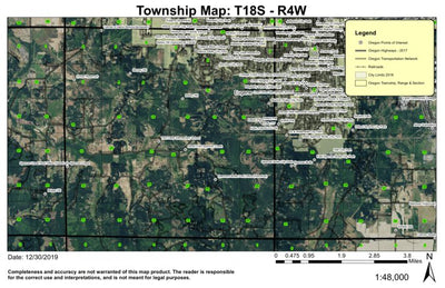 Eugene SW T18S R4W Township Map Preview 1