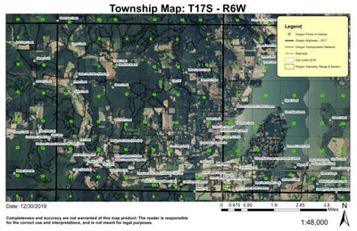 Veneta West T17S R6W Township Map Preview 1