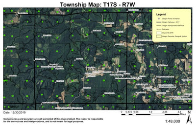Badger Mountain T17S R7W Township Map Preview 1