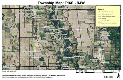 Junction City T16S R4W Township Map Preview 1