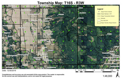 Coburg T16S R3W Township Map Preview 1