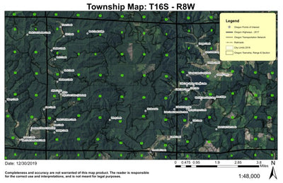 Alpha T16S R8W Township Map Preview 1