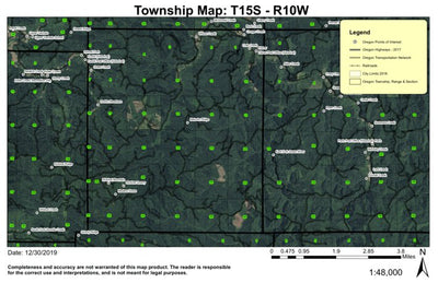 Klickitat Mountain T15S R10W Township Map Preview 1