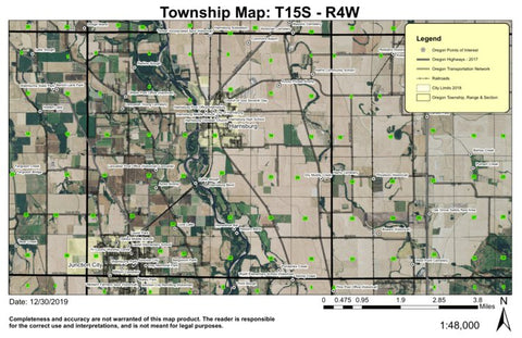 Harrisburg T15S R4W Township Map Preview 1