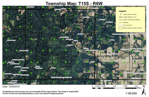 Ferguson Creek T15S R6W Township Map Preview 1