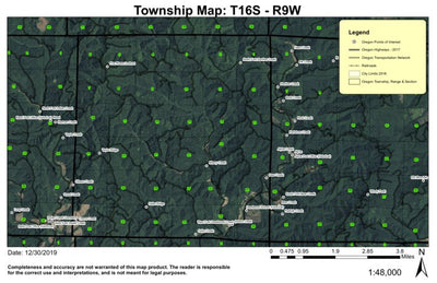 Deadwood T16S R9W Township Map Preview 1