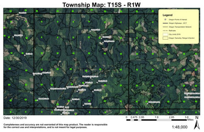 Grassy Mountain T15S R1W Township Map Preview 1