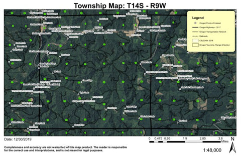 Stoney Mountain T14S R9W Township Map Preview 1