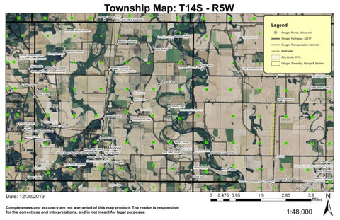 Monroe T14S R5W Township Map Preview 1