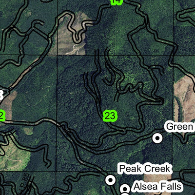 Alsea Falls T14S R7W Township Map Preview 2