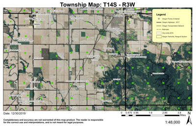 Halsey T14S R3W Township Map Preview 1