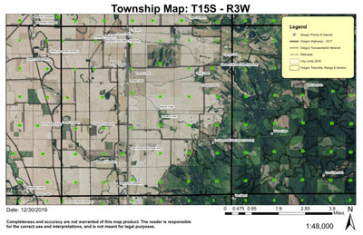 Oak Grove T15S R3W Township Map Preview 1