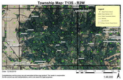 Brownsville T13S R2W Township Map Preview 1