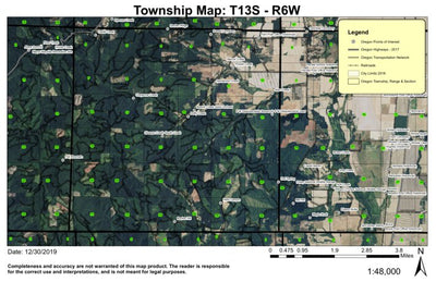 Powell Creek T13S R6W Township Map Preview 1