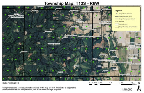 Powell Creek T13S R6W Township Map Preview 1