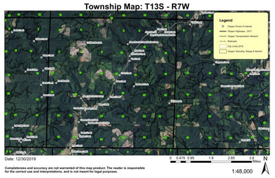 Old Blue Mountain T13S R7W Township Map Preview 1
