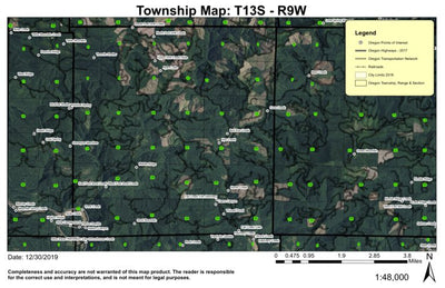 Drift Creek T13S R9W Township Map Preview 1