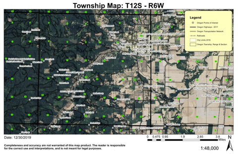 Philomath T12S R6W Township Map Preview 1