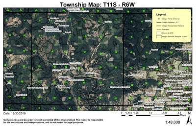 Wren T11S R6W Township Map Preview 1