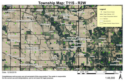 Crabtree T11S R2W Township Map Preview 1