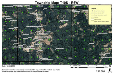 Kings Valley T10S R6W Township Map Preview 1