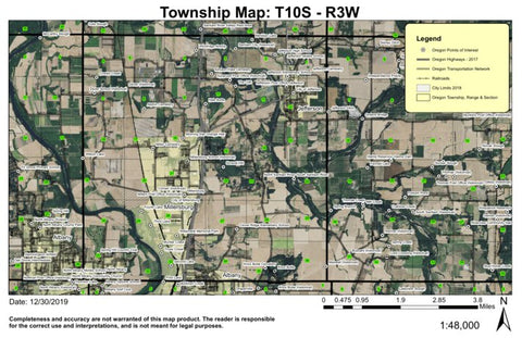 Millersburg T10S R3W Township Map Preview 1