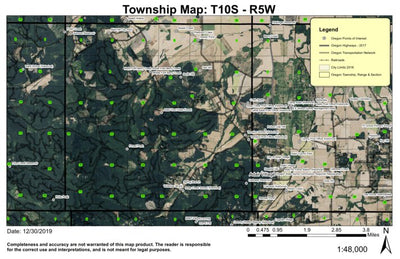 Berry Creek T10S R5W Township Map Preview 1