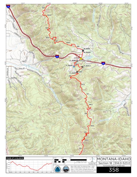 CDT Map Set Version 3.0 - Map 358 - Montana-Idaho Preview 1