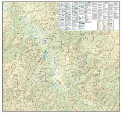 Sawtooth & Whitecloud Mountains, Idaho Trail Map Preview 1