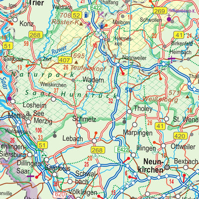 France North East Rail & Bike 1:700,000 (ITMB) Preview 3