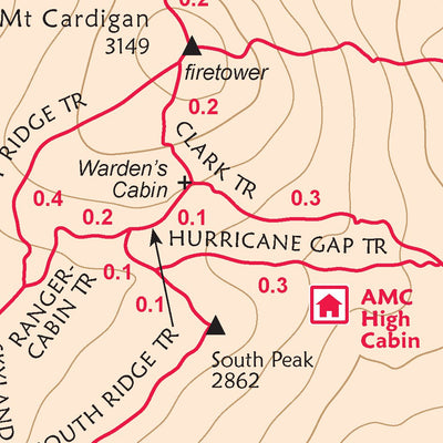 AMC Mount Cardigan Trail Map Preview 3