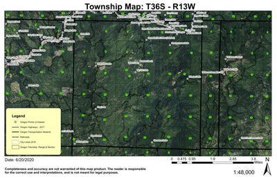Wagontire Prairie T36S R13W Township Map Preview 1